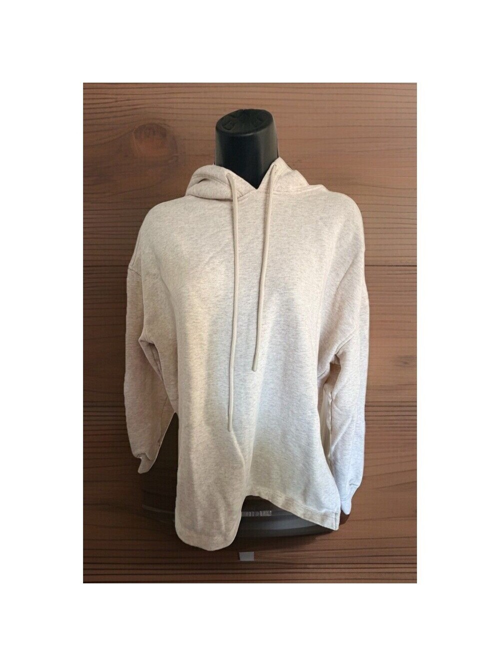 NEW Forever21 Hoodie Womens Small Cream Knit Pullover Sweatshirt Drawstring
